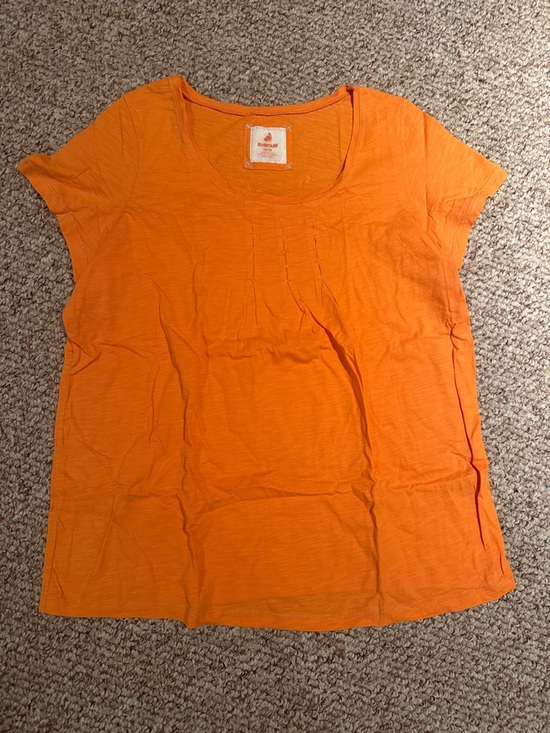 Avenue Tops - Avenue Vibrant Orange Short-Sleeve Scoop Neck Tee